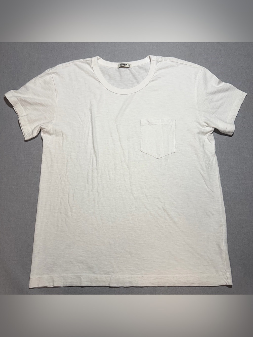 Buck Mason White Pocket Crew Tee